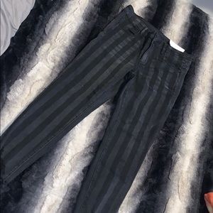 High Rise Black Stripped American Eagle Jeans